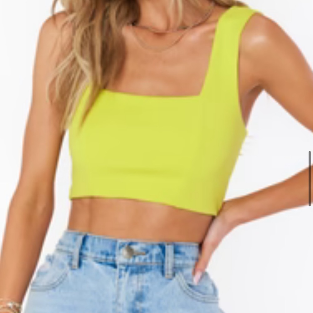 Show Me Your MuMu Neon Yellow Crop Top